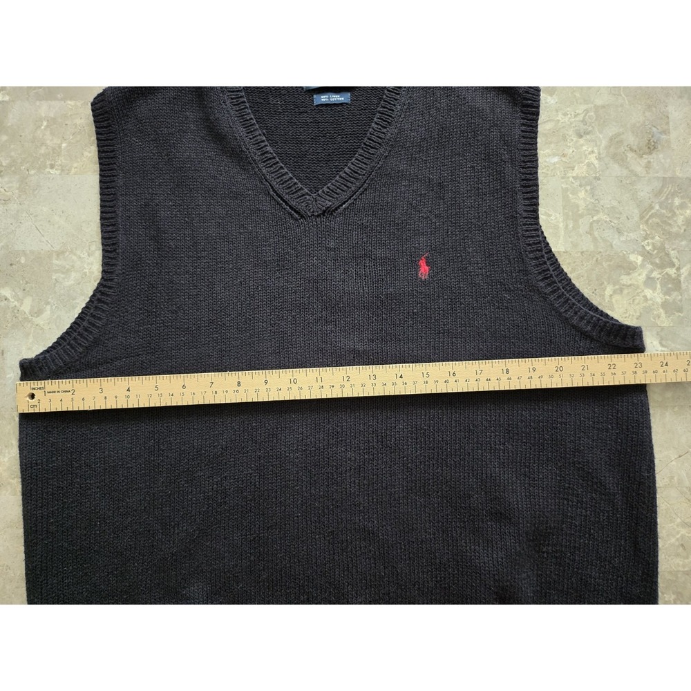 2 Vintage Polo Ralph Lauren Knit GOLF Sweater Vest Linen Cotton Men's Large - Picture 13 of 13